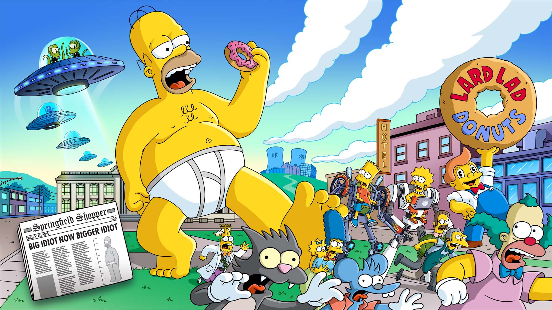 Fortnite x Simpsons loading screen art by Bill Morrison & Serban Cristescu (5 of 5)